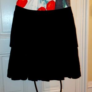 Chanel Black Velvet Tiered Pleated Skirt 8